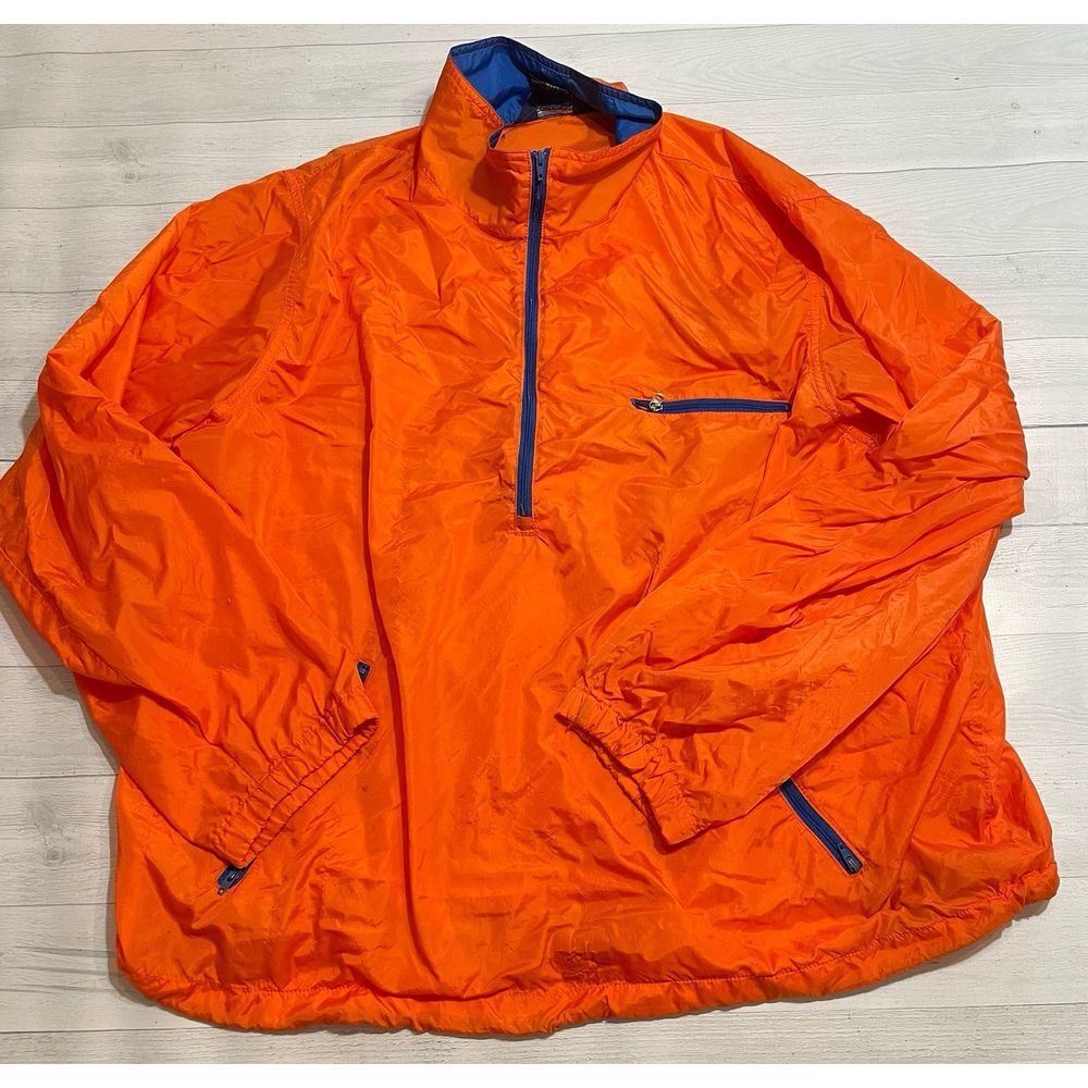 Vintage lands end unisex orange Windbreaker medium